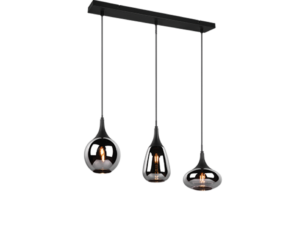 Hanglamp Hoskun Mat Zwart - Set van 3