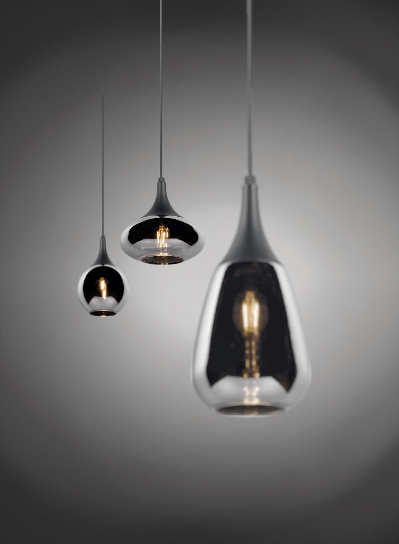 Hanglamp Hoskun Mat Zwart - Set van 3 - Afbeelding 6