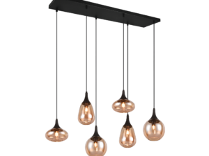 Hanglamp Flielvund Mat Zwart - Set van 3