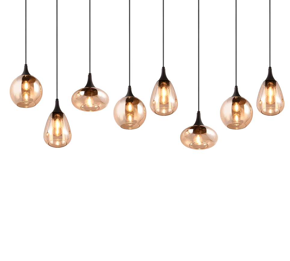 Hanglamp Funsis Mat Zwart - Set van 3 - Afbeelding 4