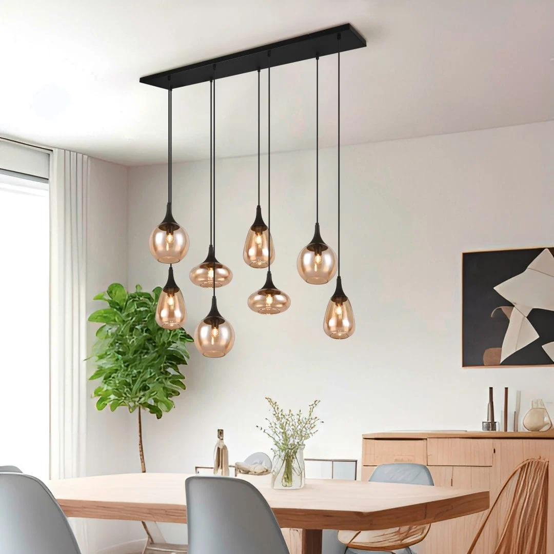 Hanglamp Funsis Mat Zwart - Set van 3 - Afbeelding 6