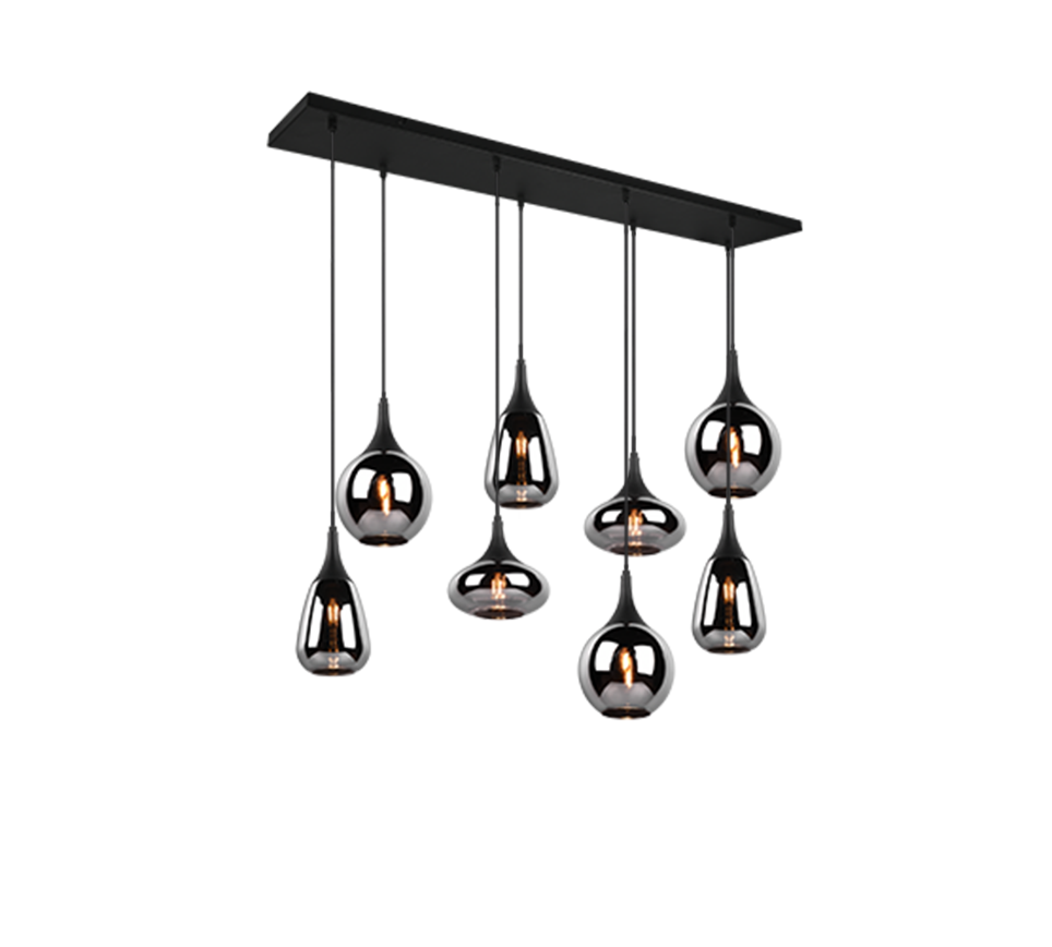 Hanglamp Fleimel Mat Zwart - Set van 3