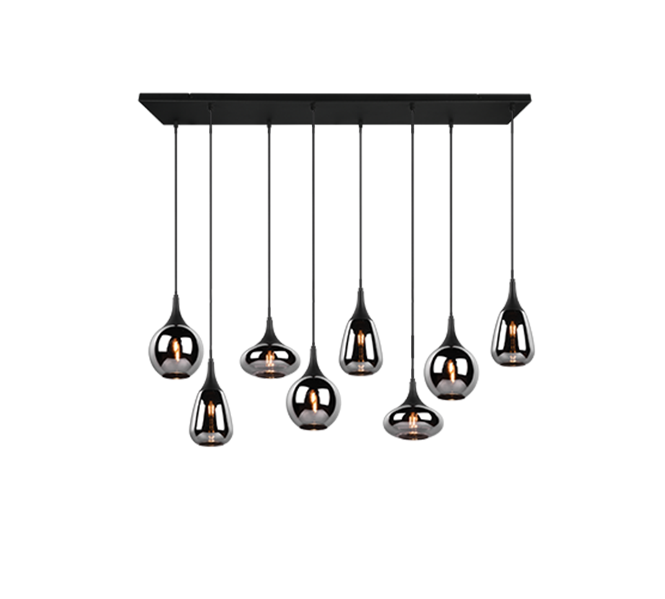 Hanglamp Fleimel Mat Zwart - Set van 3 - Afbeelding 2