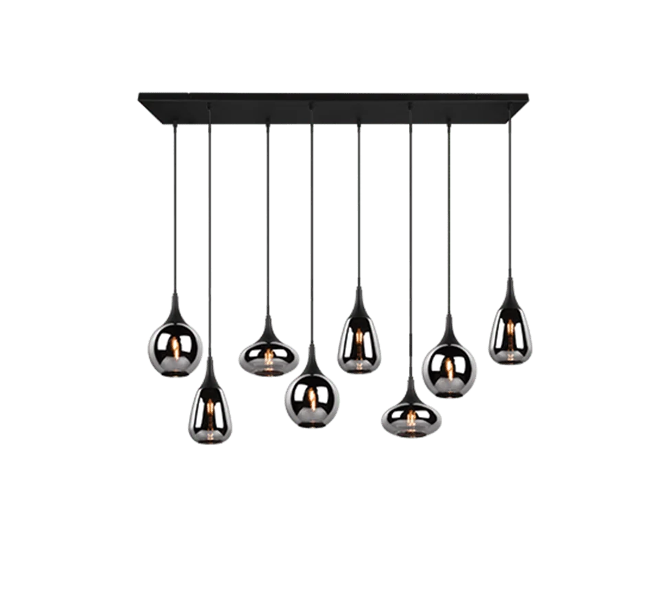 Hanglamp Fleimel Mat Zwart - Set van 3 - Afbeelding 2