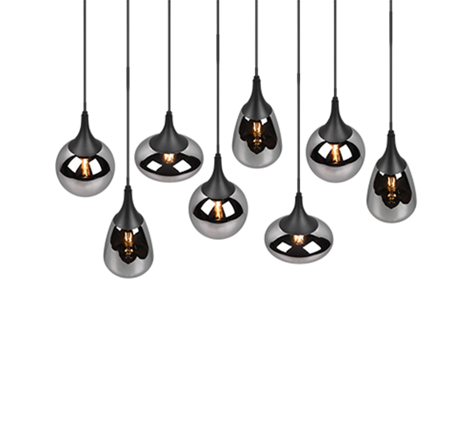 Hanglamp Fleimel Mat Zwart - Set van 3 - Afbeelding 3