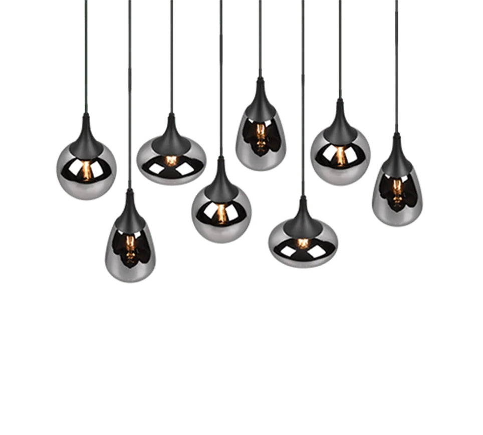 Hanglamp Fleimel Mat Zwart - Set van 3 - Afbeelding 3