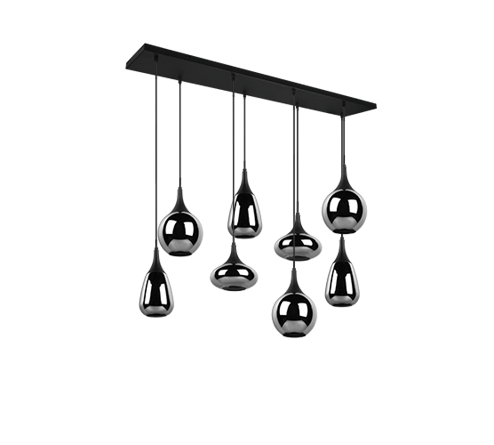Hanglamp Fleimel Mat Zwart - Set van 3 - Afbeelding 5