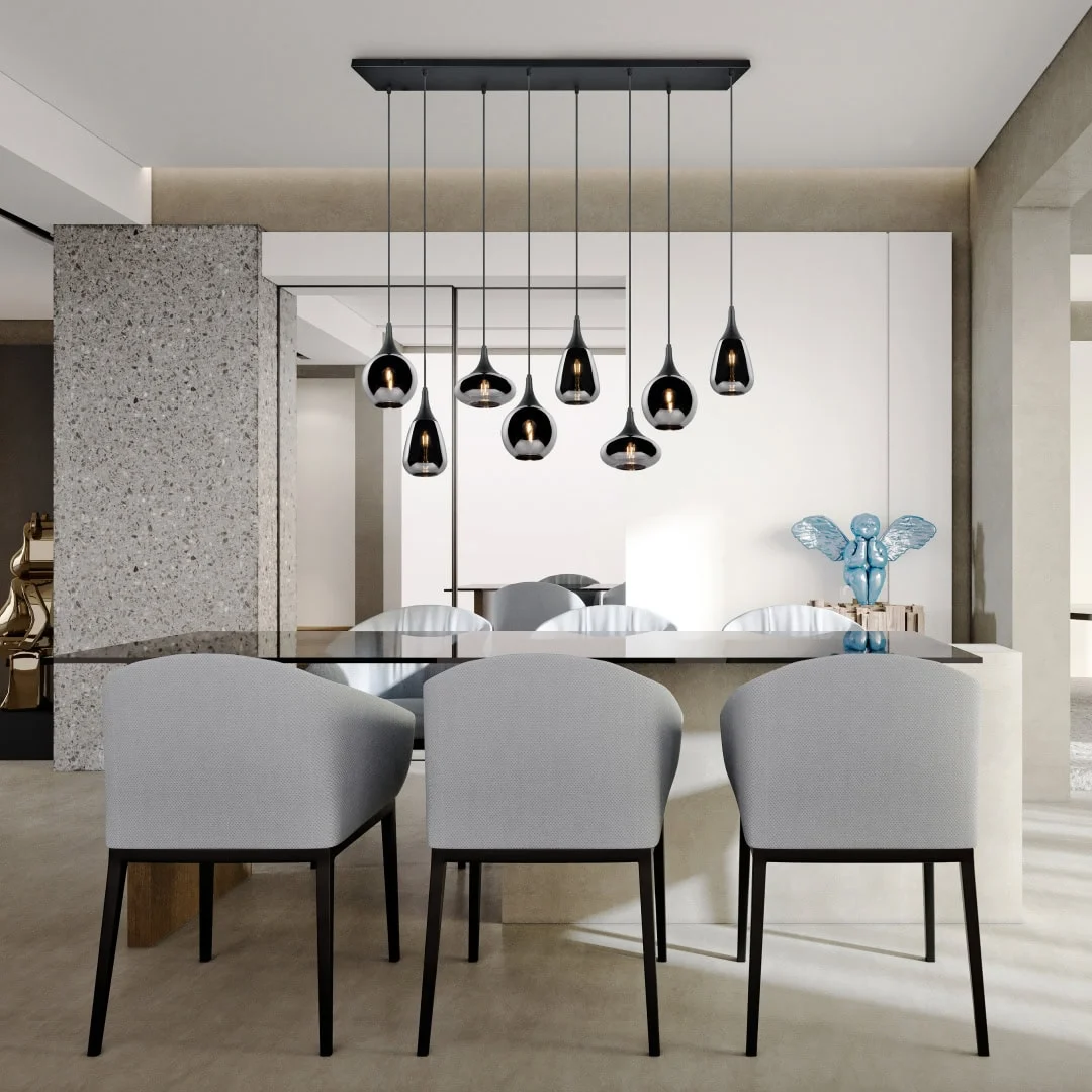 Hanglamp Fleimel Mat Zwart - Set van 3 - Afbeelding 6