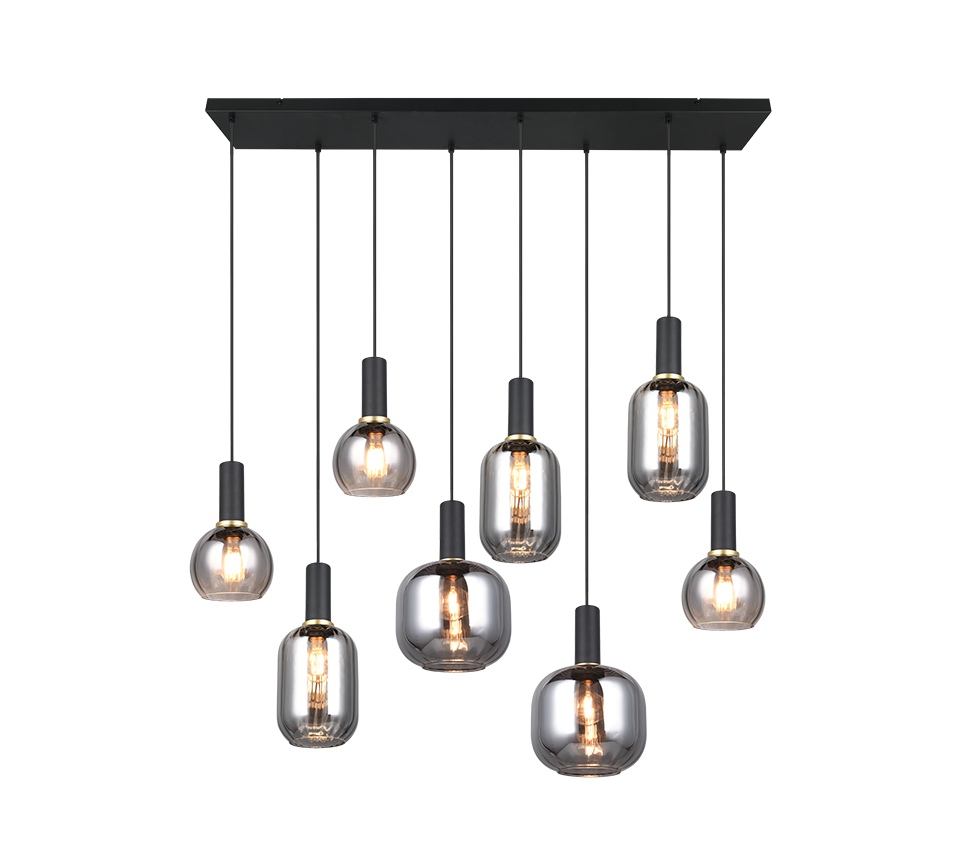 Hanglamp Jausken Mat Zwart - Set van 3 - Afbeelding 2