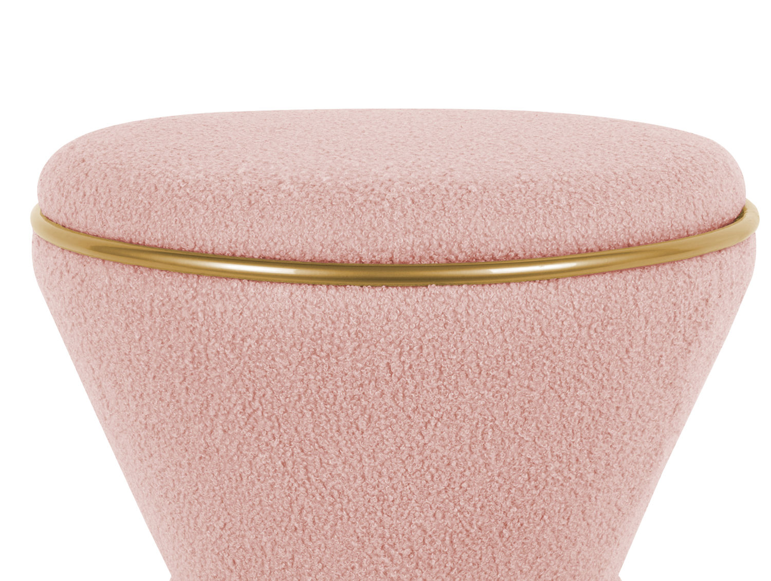 Poef Bumel Teddy Zacht Roze - Afbeelding 2