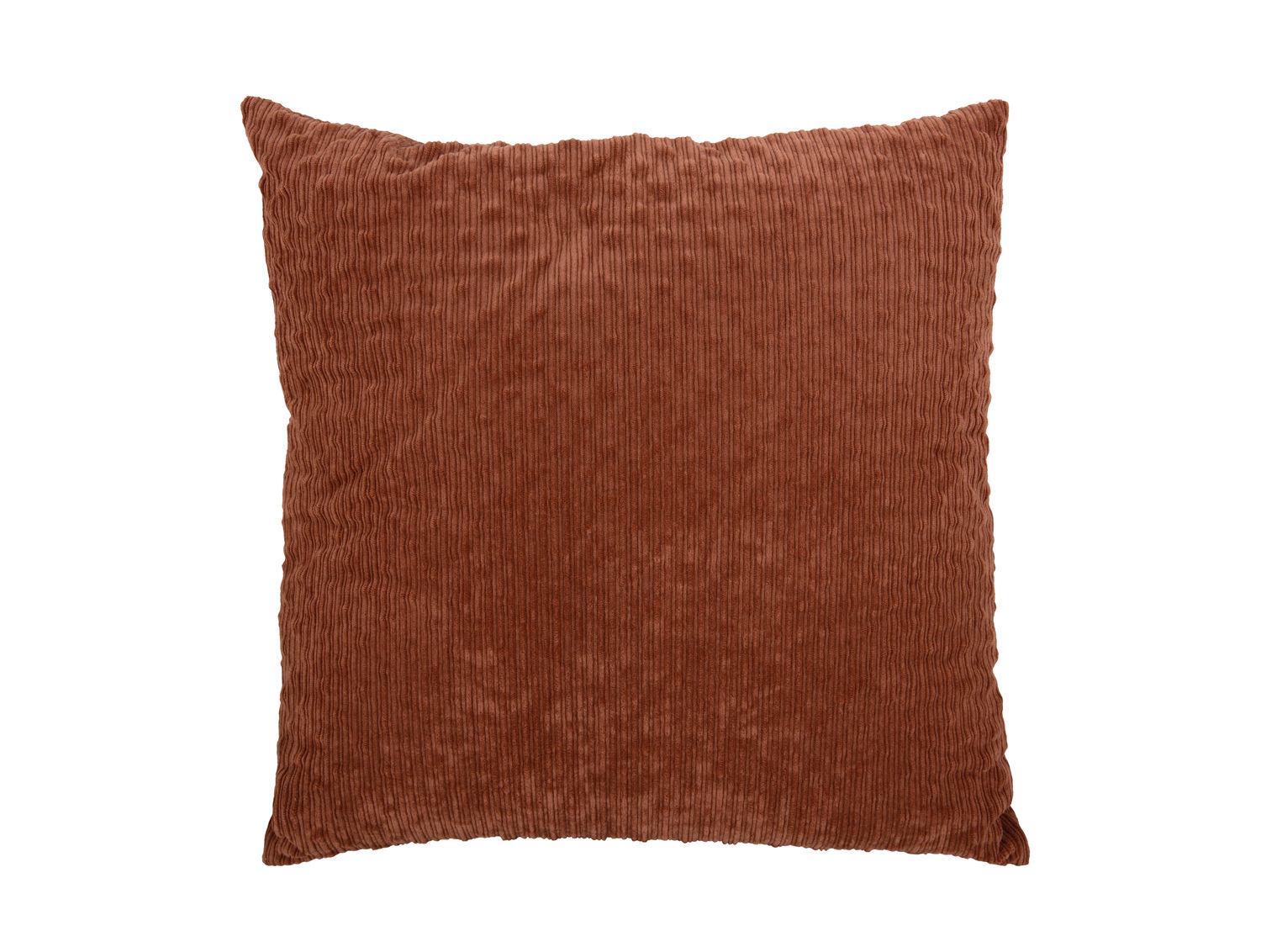 Kussen Jiestas cognac met ribstructuur, vierkant sierkussen voor stoel, bank of bed