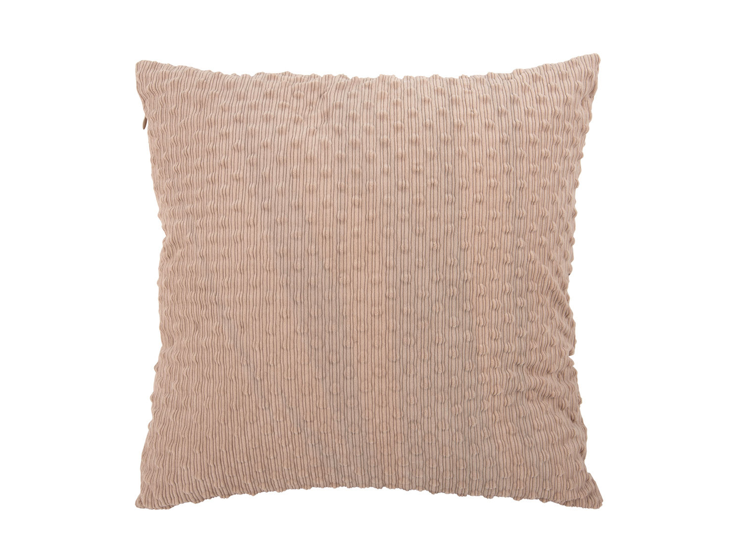 Kussen Vaarun Bruin, sand brown polyester met geribde structuur voor een warme, sfeervolle uitstraling