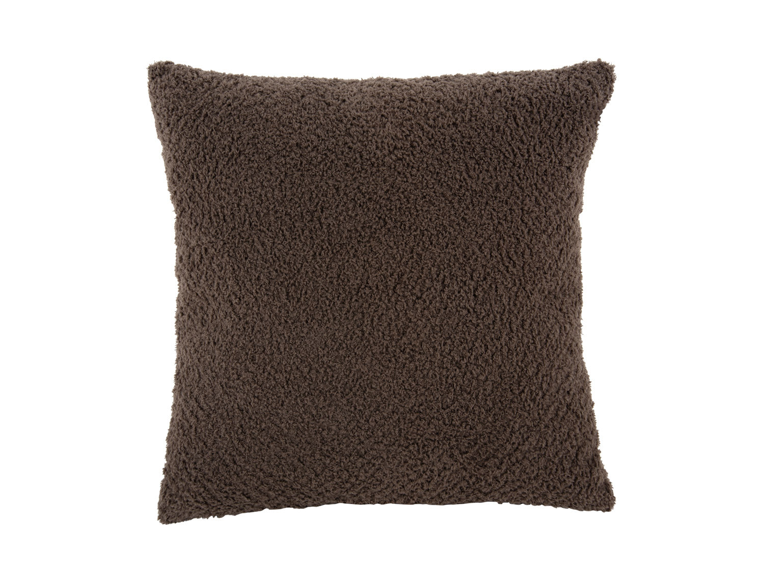 Bruin Feldone kussen van Present Time, vierkant 45x45 cm, zachte polyester look met warme, knusse textuur