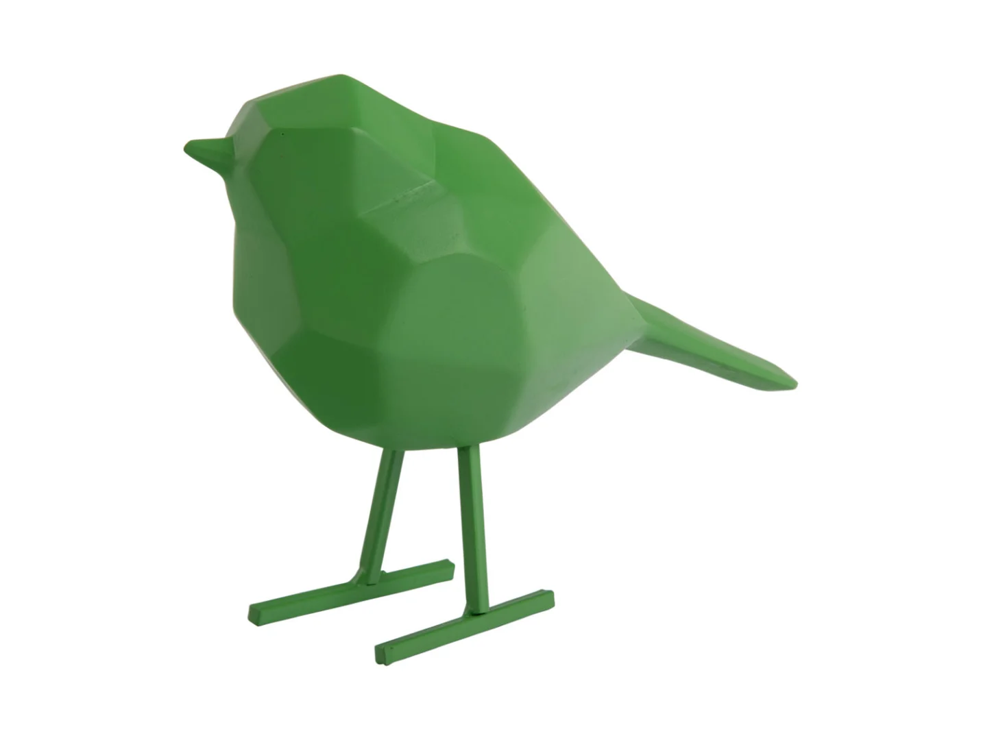 Beeld Cielor helder groen, compact polyresin vogelbeeldje van 13 cm met speels modern design