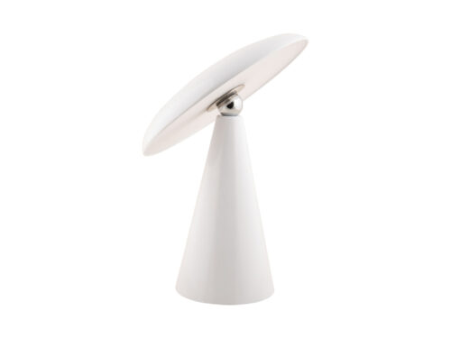 Tafellamp Neskas Wit Ø23 cm met strak design en verstelbare kap, modern en compact voor elk interieur