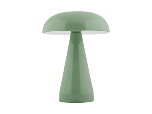 Tafellamp Jietar Groen H21 cm, draadloos oplaadbaar met bolvormige kap en hoogglans afwerking