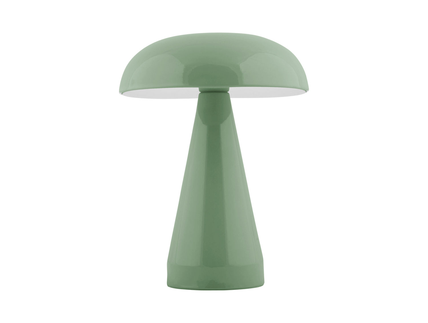 Tafellamp Jietar Groen H21 cm, draadloos oplaadbaar met bolvormige kap en hoogglans afwerking