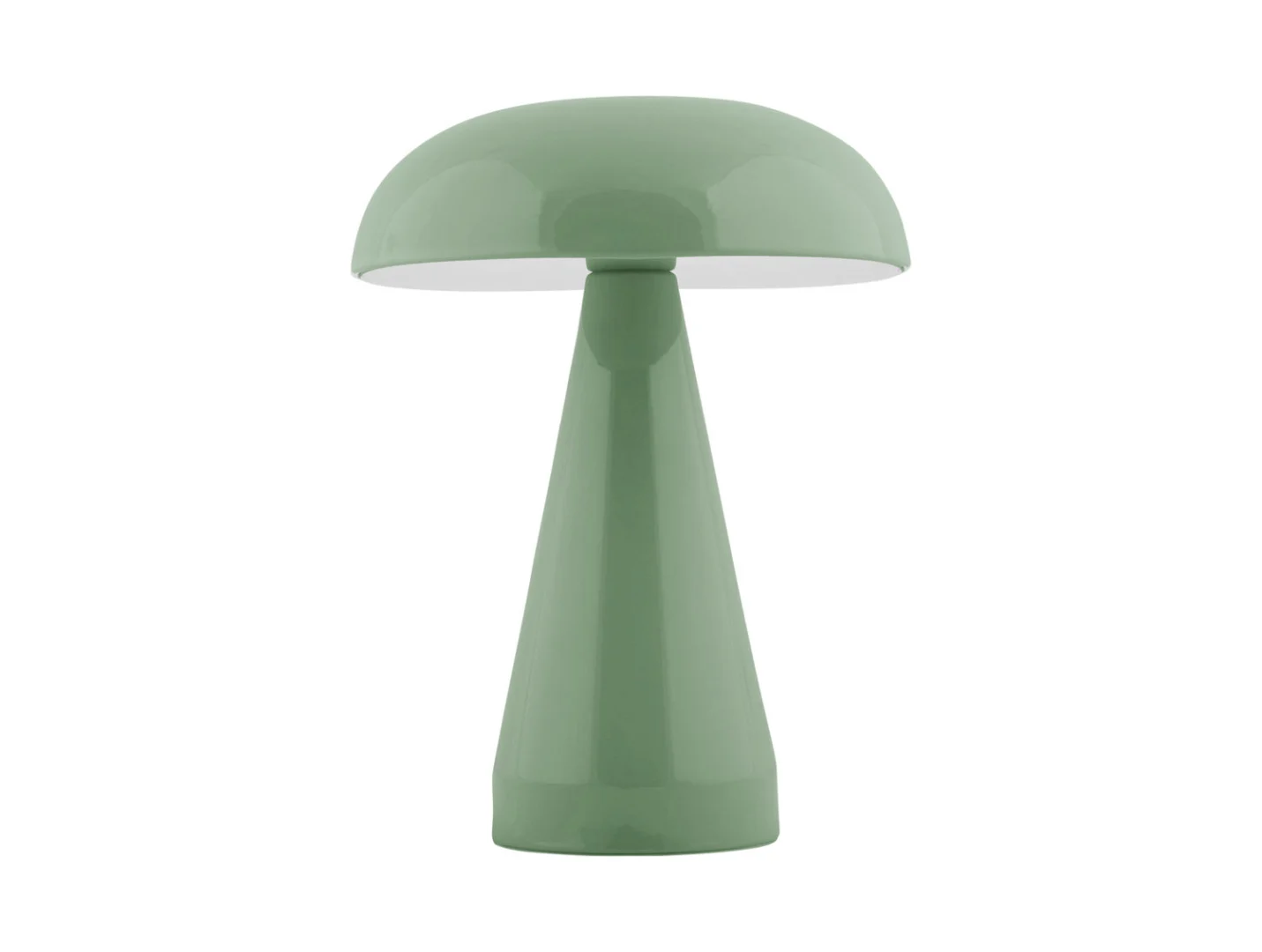 Tafellamp Jietar Groen H21 cm, draadloos oplaadbaar met bolvormige kap en hoogglans afwerking