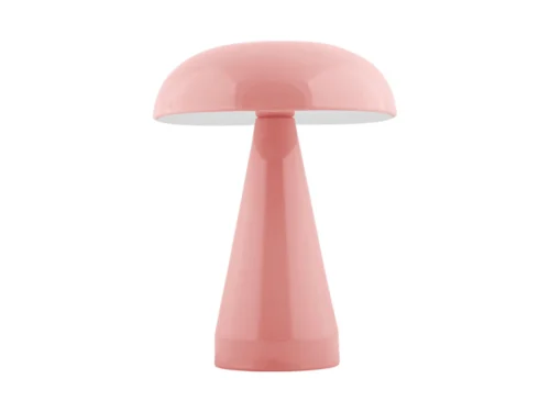 Roze draadloze Tafellamp Viedira Metaal H21 cm met oplaadbare USB en dimbaar licht