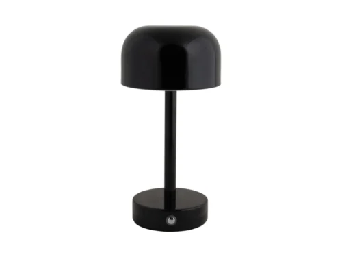 Tafellamp Robik zwart Ø13 cm met strak design en compacte LED-verlichting