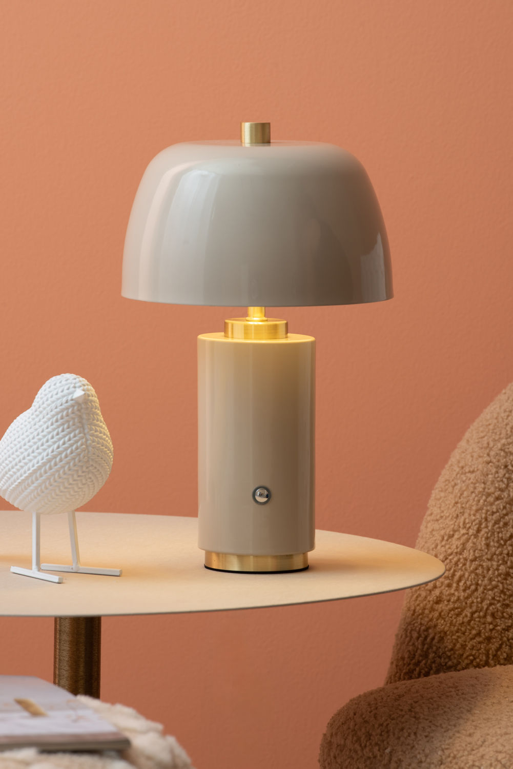 Tafellamp Jaudio Warm Grijs Ø18 cm - Afbeelding 3