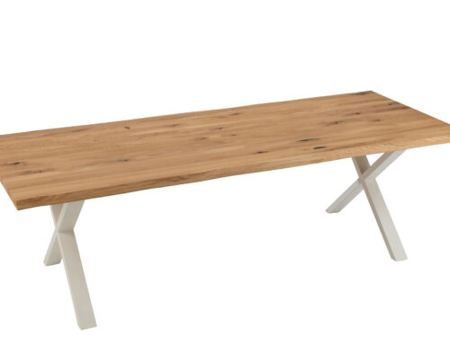 Woonaccessoire Kloomund staal wit: moderne X-vorm tafelpoten voor een minimalistische look