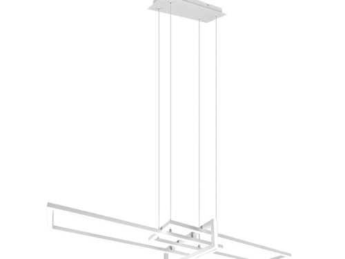 Hanglamp Kleinor mat wit set van 3 met modern lineair ontwerp en geïntegreerde LED verlichting