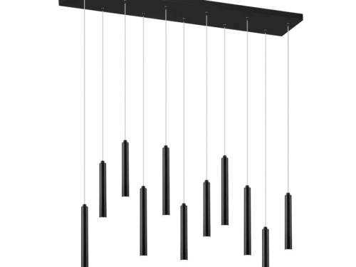 Hanglamp Boonnaro matzwart set van 3 met slanke LED-tubes en warm dimbaar licht