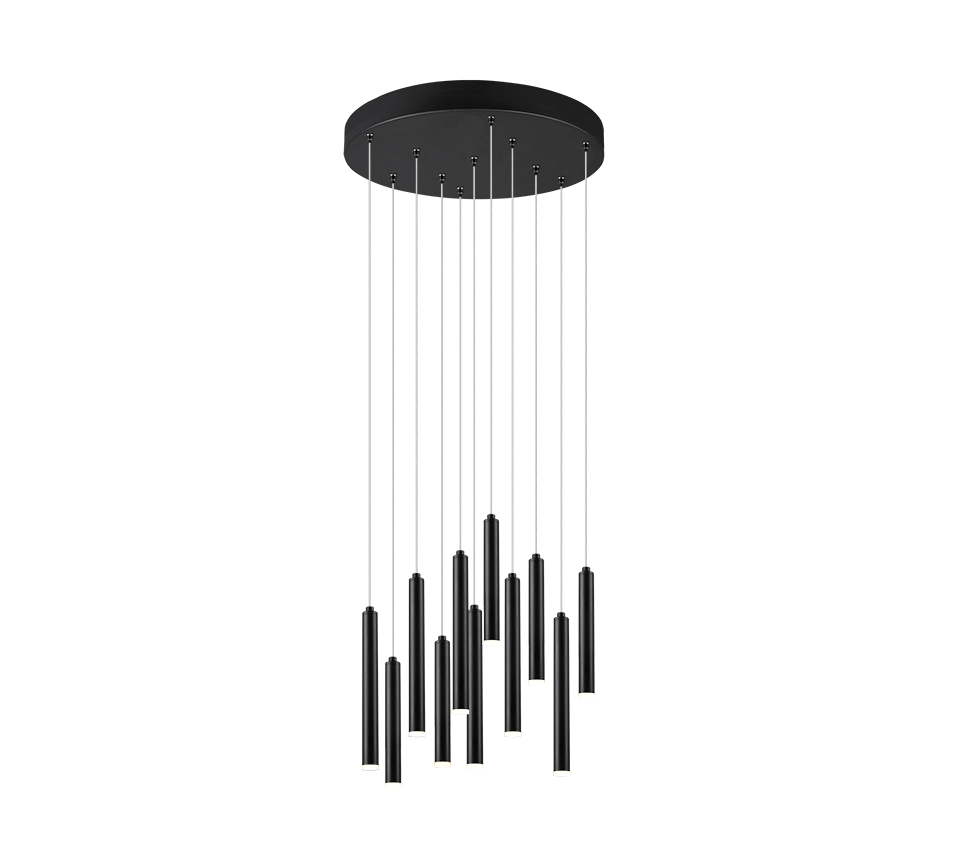 Hanglamp Braallun Mat Zwart Ø40 cm - Set van 3