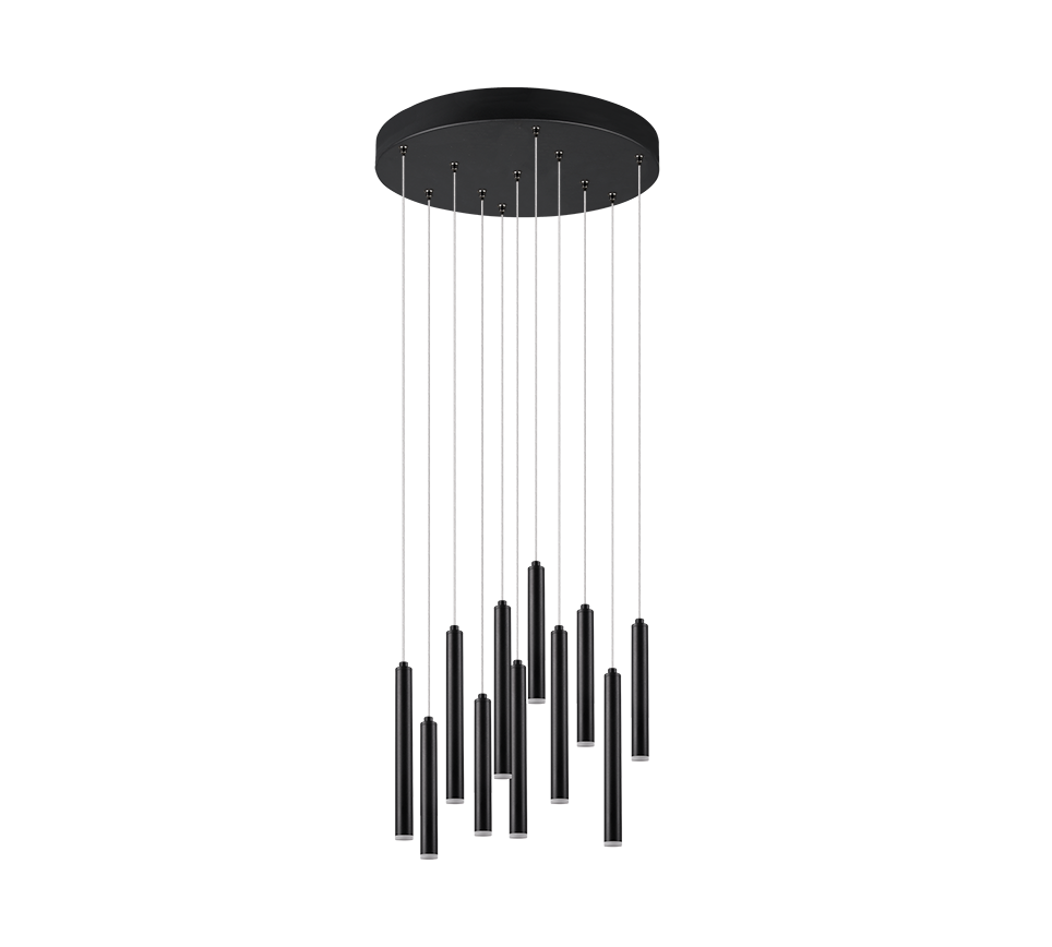 Hanglamp Braallun Mat Zwart Ø40 cm - Set van 3 - Afbeelding 2