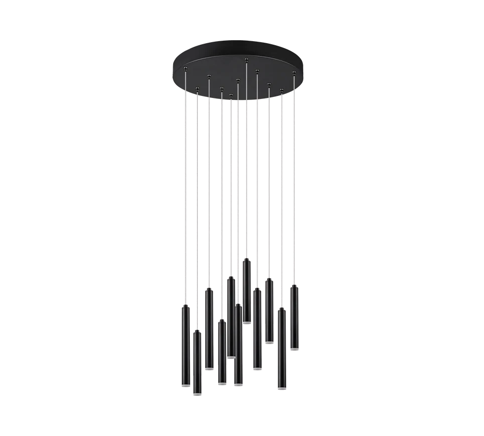Hanglamp Braallun Mat Zwart Ø40 cm - Set van 3 - Afbeelding 2