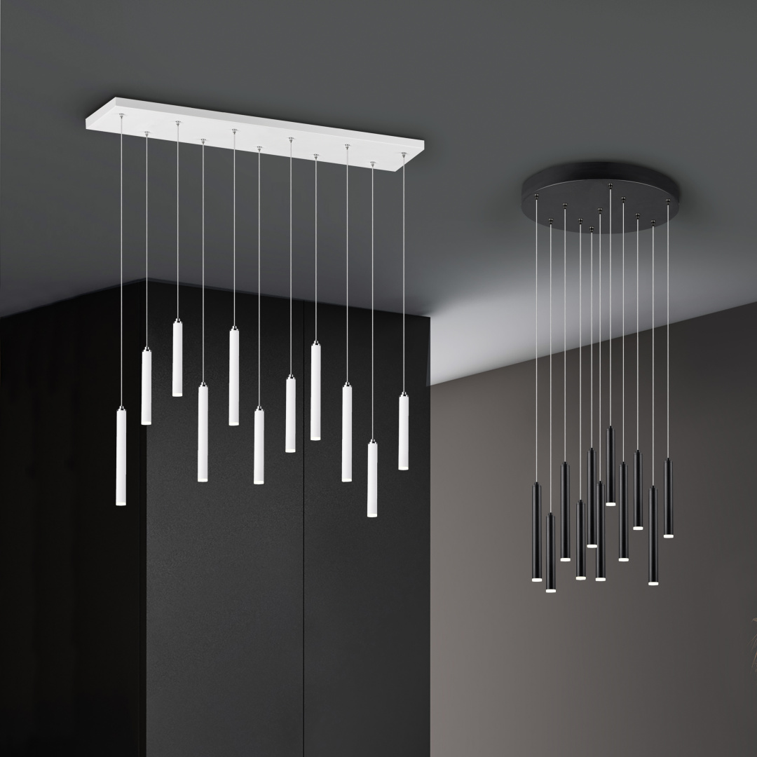 Hanglamp Braallun Mat Zwart Ø40 cm - Set van 3 - Afbeelding 5
