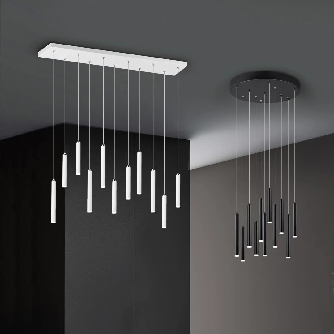 Hanglamp Braallun Mat Zwart Ø40 cm - Set van 3 - Afbeelding 5