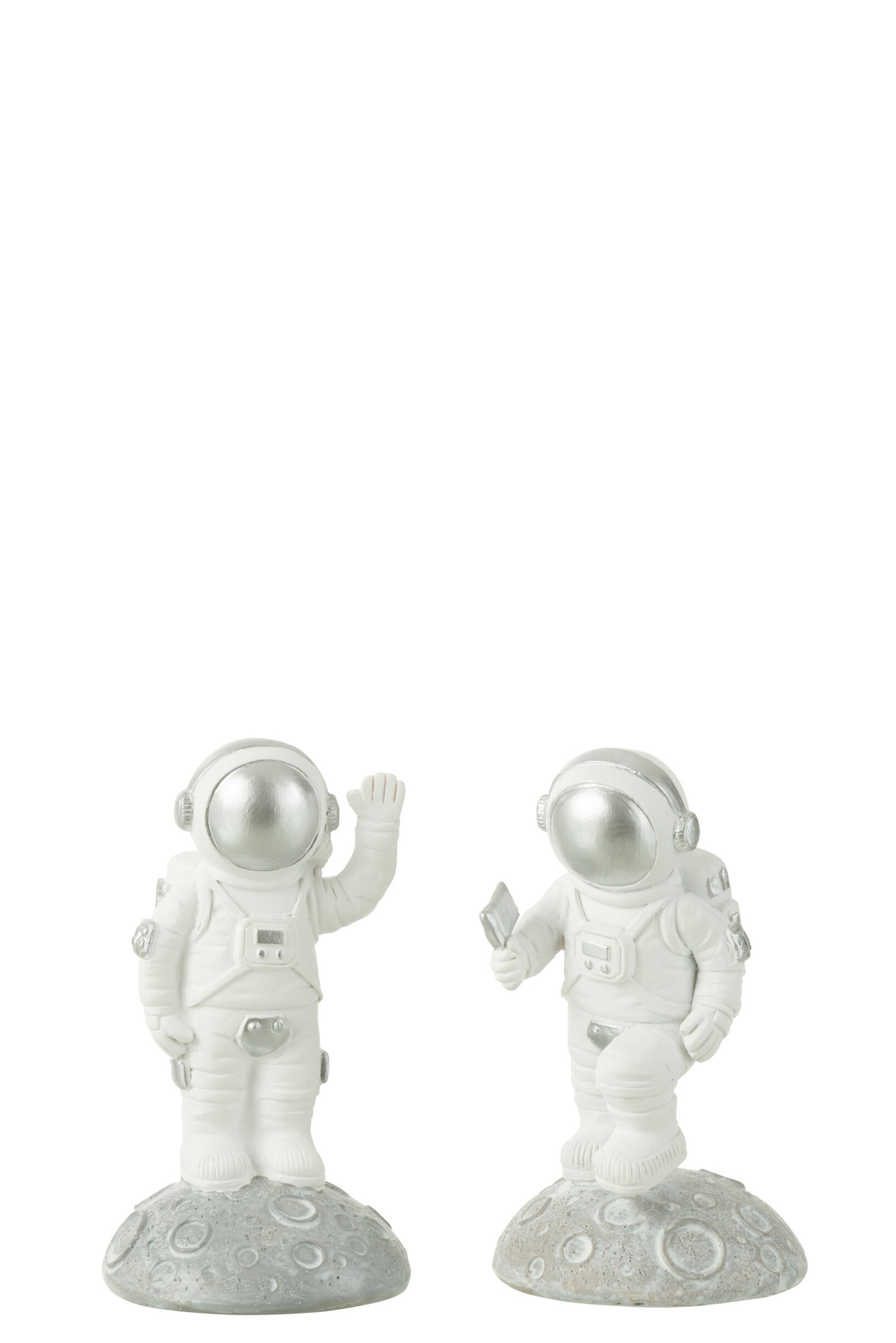 Beeld Fisea Steen Wit H11,5 cm - Set van 2