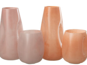 Vaas Norane Glas Meerkleurig H28 cm - Set van 2