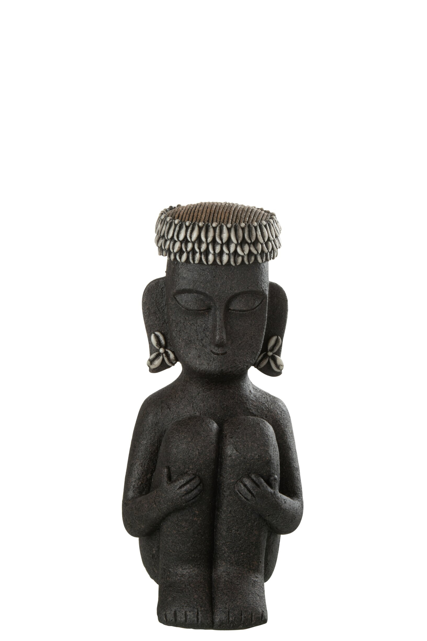 Beeld Hakund Steen Zwart H33,5 cm - Afbeelding 2