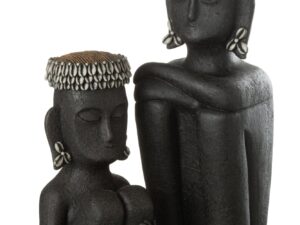 Beeld Cevine Steen Zwart H49 cm