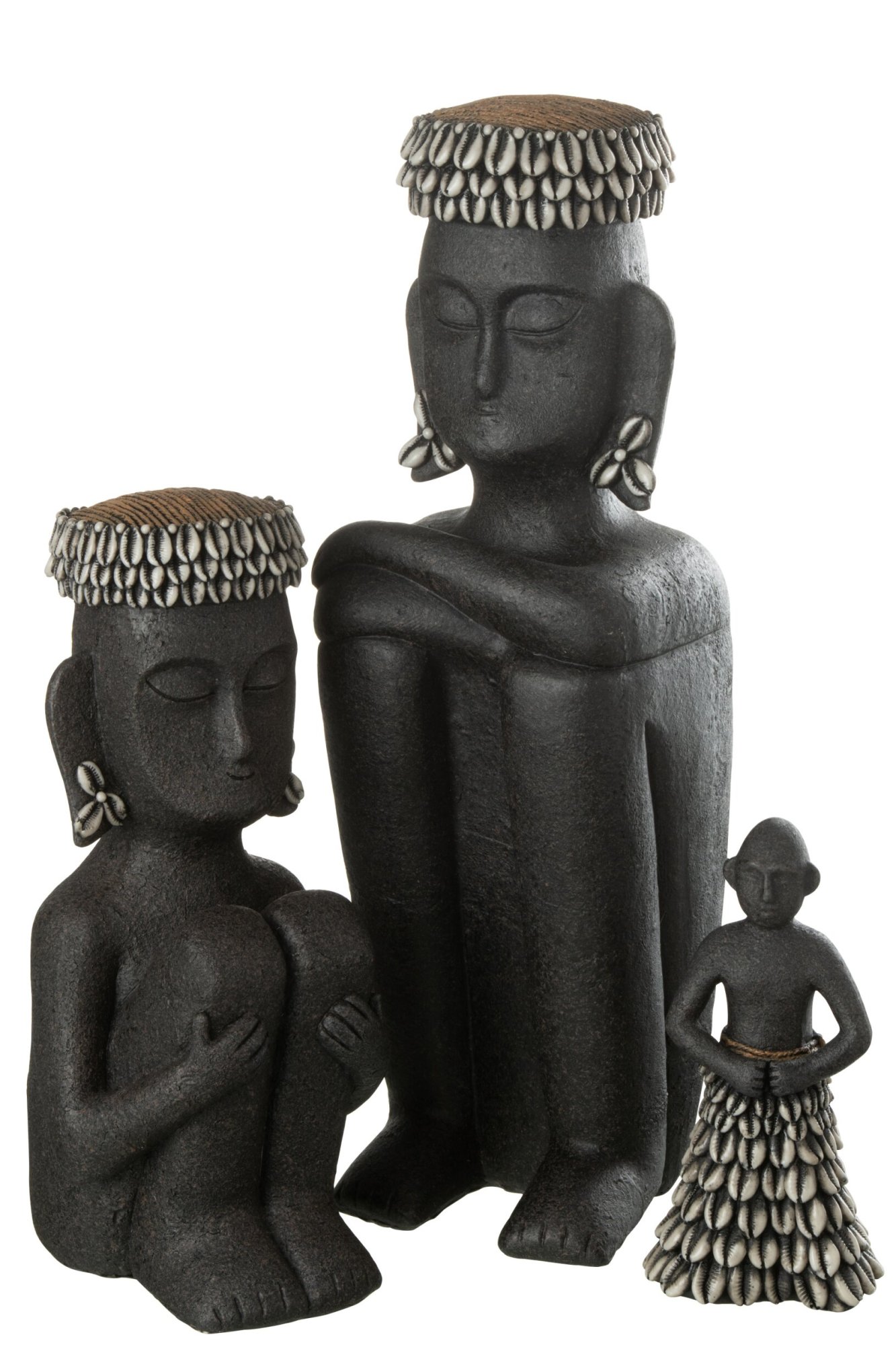 Beeld Cevine Steen Zwart H49 cm - Afbeelding 2