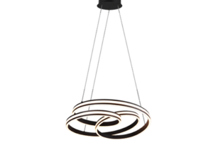 Hanglamp Rierona Mat Zwart Ø60 cm - Set van 3