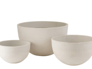 Bloempot Fliste Steen Wit H46 cm - Set van 3
