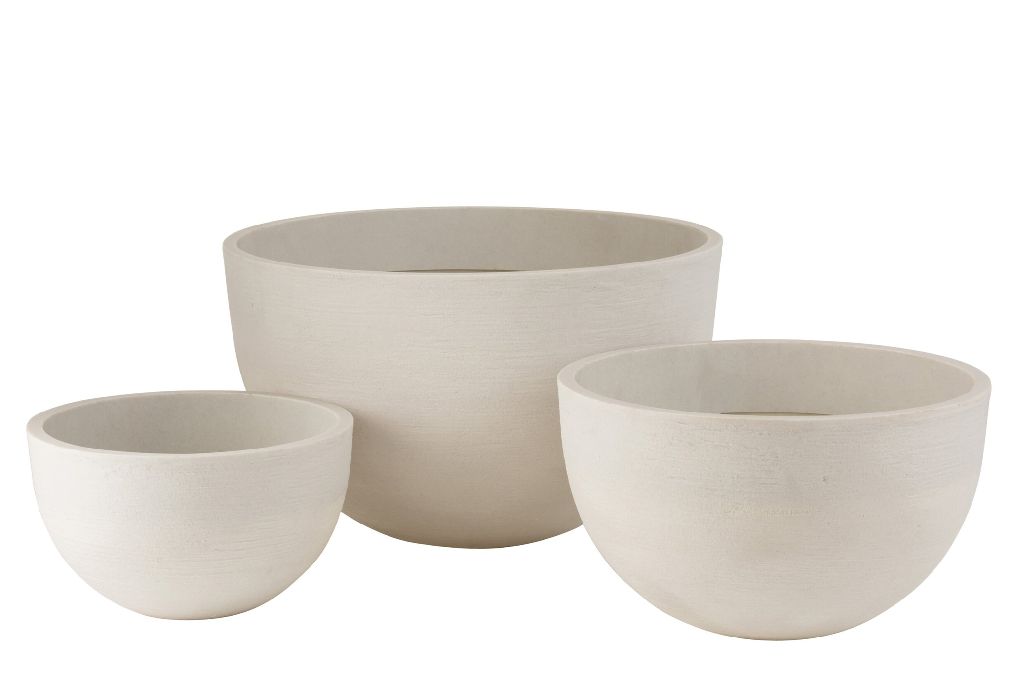 Bloempot Fliste Steen Wit H46 cm - Set van 3