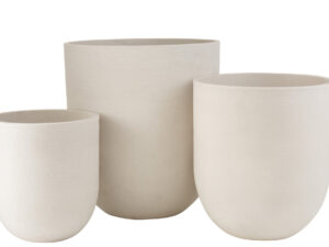 Vaas Slister Steen Wit H61,5 cm - Set van 3