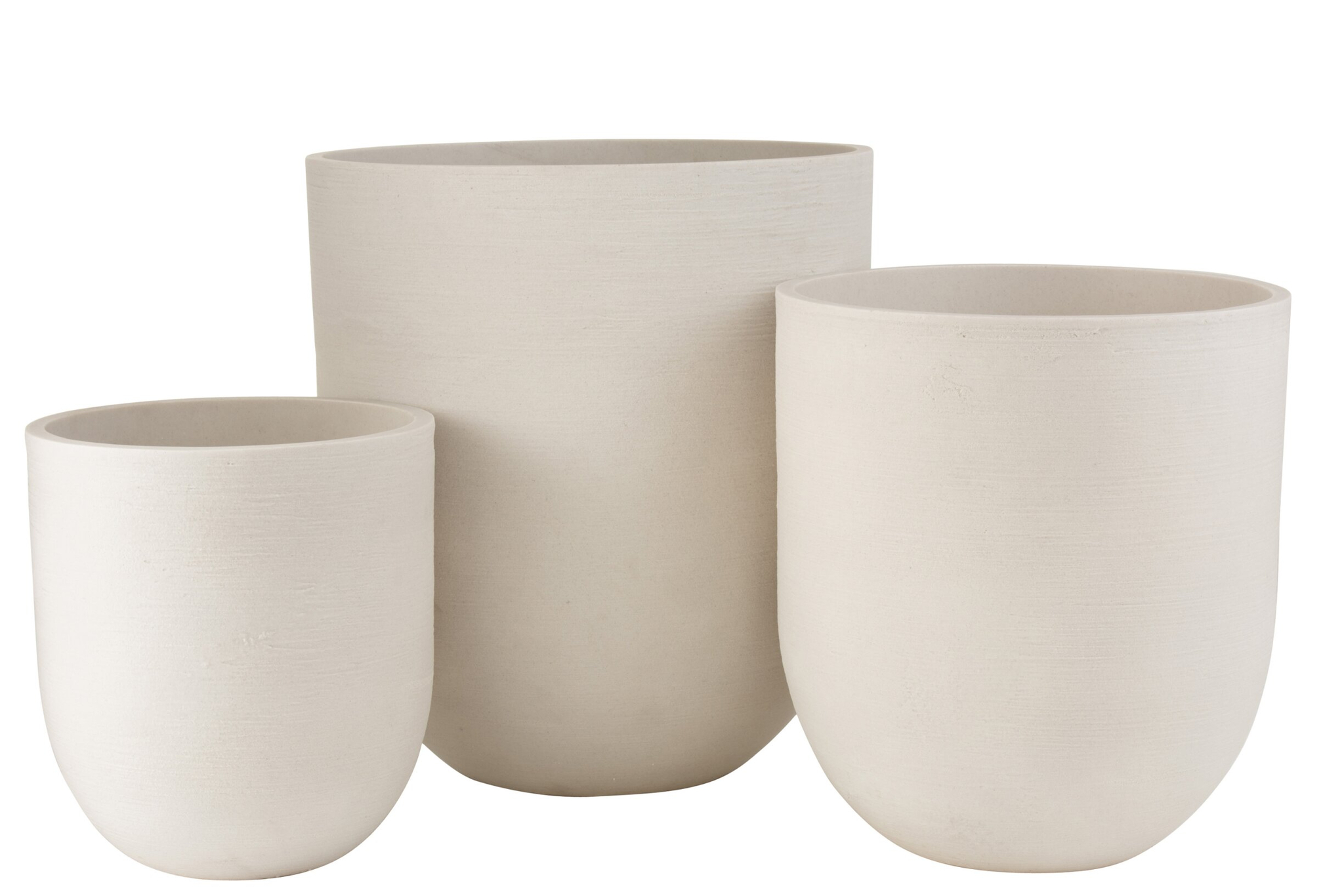 Vaas Slister Steen Wit H61,5 cm - Set van 3