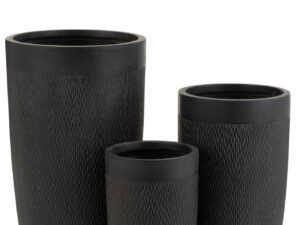 Vaas Paardi Zwart H72,5 cm - Set van 3