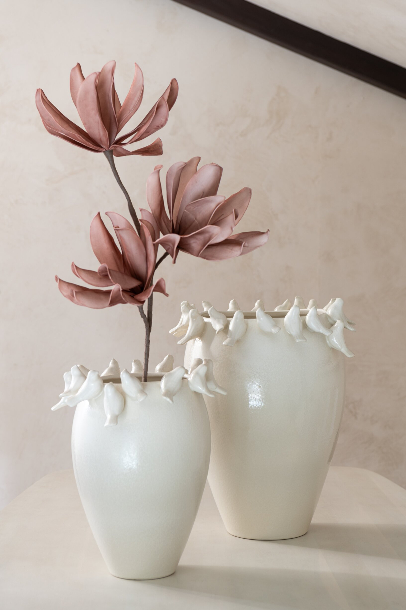 Kunstbloem Genua EVA Roze - Afbeelding 2