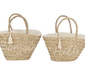 Tas Feemmas Zeegras Naturel - Set van 2