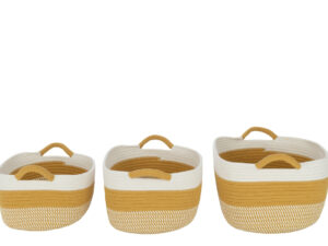 Mand Sensonte Polyester Oranje - Set van 3