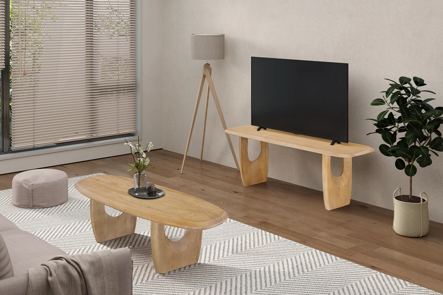 Salontafel Taurrir Mangohout 130 cm - Afbeelding 3