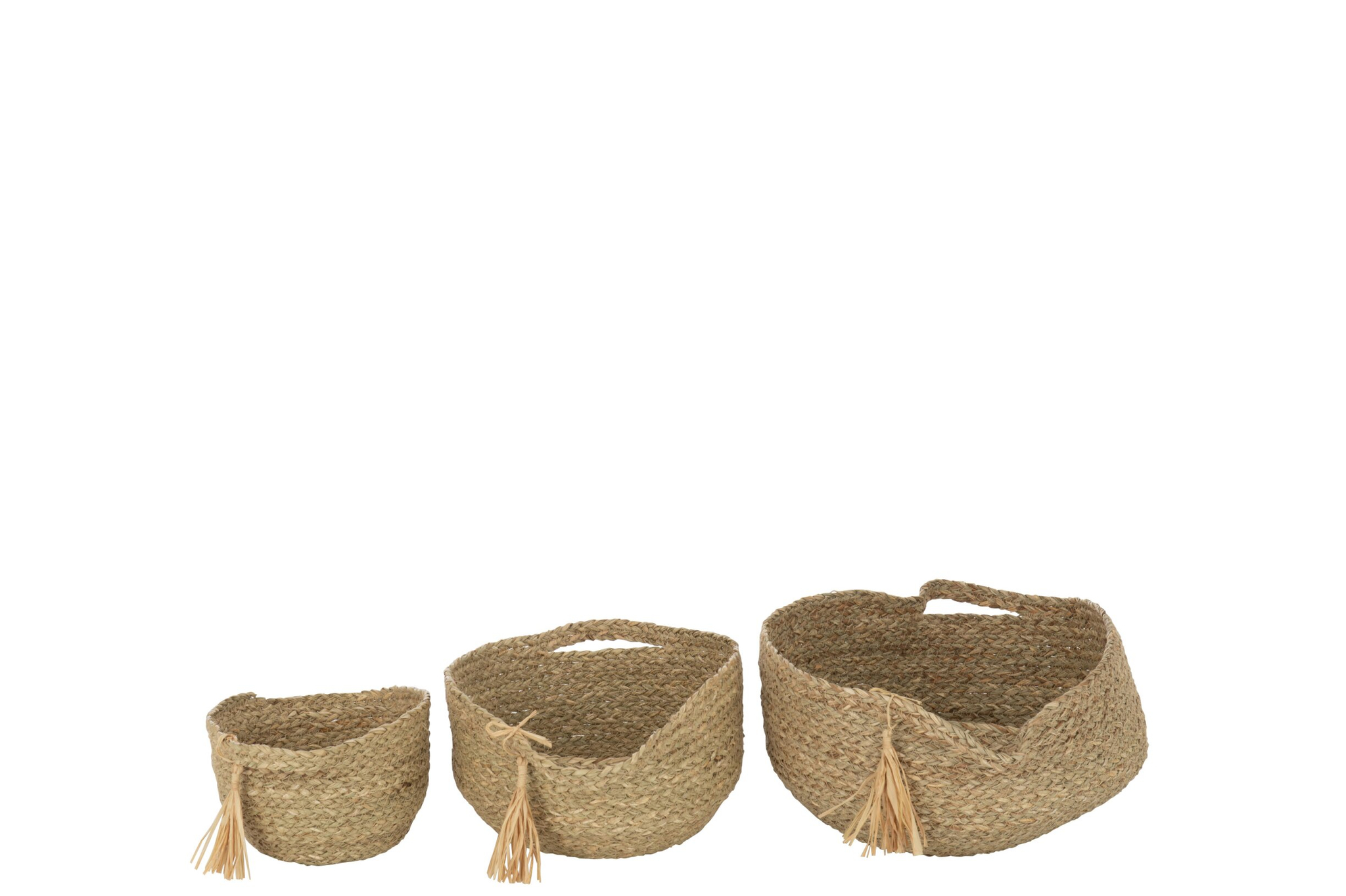 Mand Tiennia Gras Naturel - Set van 3