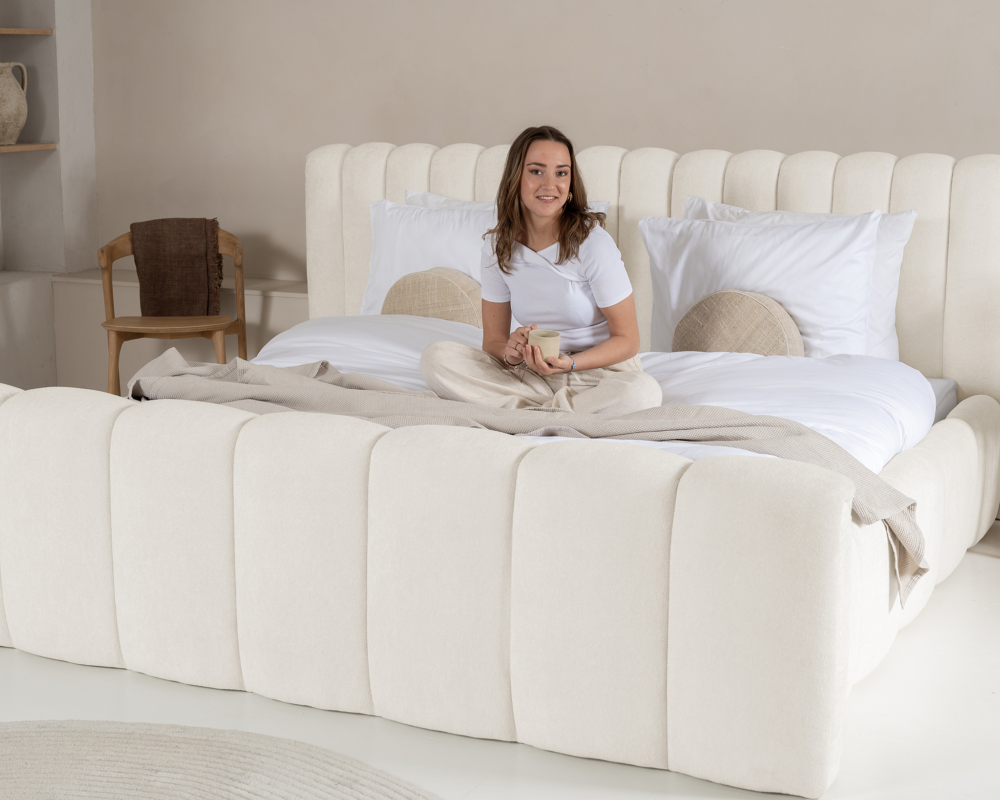Bed Veiso Beige 160x200 - Afbeelding 5